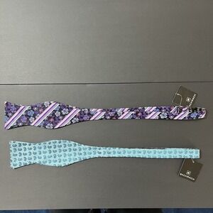 Bachrach Bow Tie Lot Of 2 Multicolor NWT Preppy Business Formal Wedding